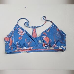 Carve Designs Stinson Bikini Top - Blue and Pink Larkspur